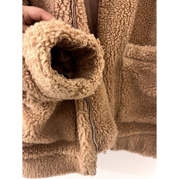 Women’s cozycore I.AM.GIA Brown oversized Teddy Coat Size small - Picture 5 of 6